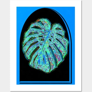 Monstera Stained Glass Posters and Art